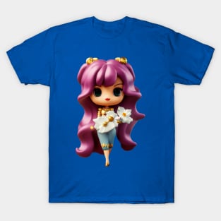 Cute Long Haired Girl Chibi Kawaii Doll T-Shirt